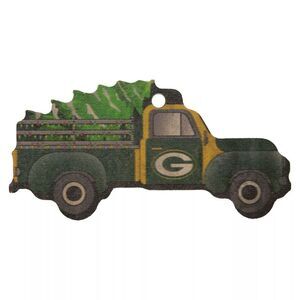 Officially Licensed NFL Wooden Truck Green Bay Packers Ornament